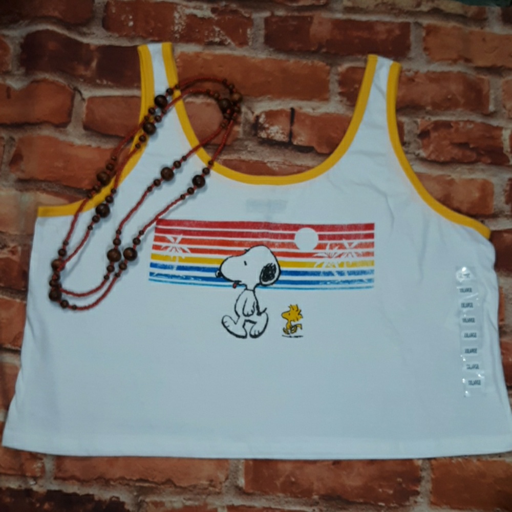 NWT Peanuts Snoopy Crop Tank Plus Size XXL